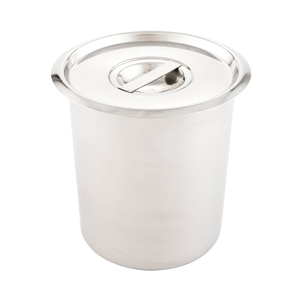 Restaurantware Lid Only: Met Lux Lid For 3.5 Quart Bain Marie 1 Stainless Steel Lid For Bain Marie Pot - Built-In Handle Pot Sol