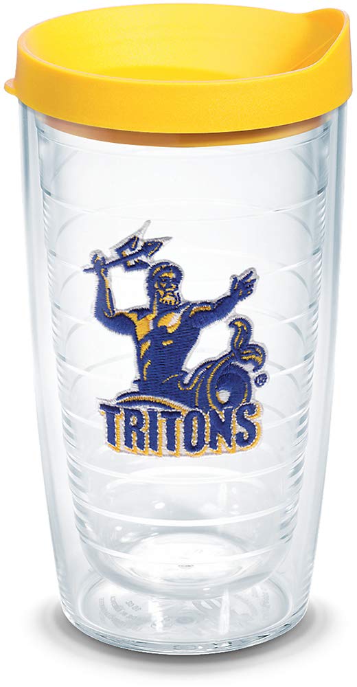Tervis Uc San Diego Tritons Logo Tumbler With Emblem And Yellow Lid 16Oz, Clear