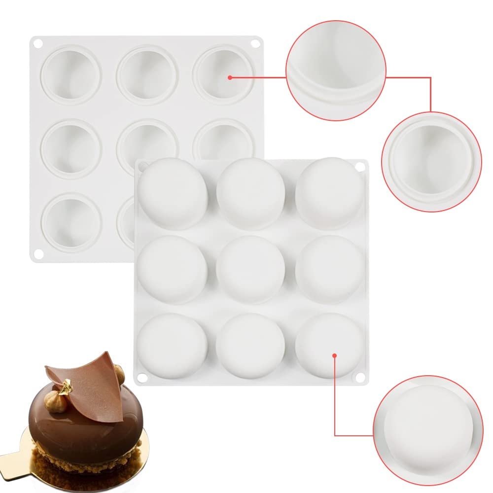Mostsom Silicone Chocolate Half Round Mold Medium Semi Sphere Silicone Mold,Half Sphere Silicone Baking Molds For Making Chocola