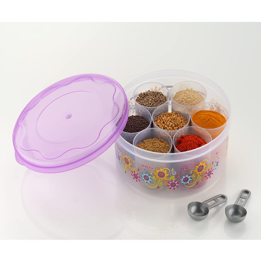 Primelife Masala Box Dabba For Keeping Spices, Spice Box For Kitchen, Plastic Unique Style Masala Box, Masala Container, Masala 