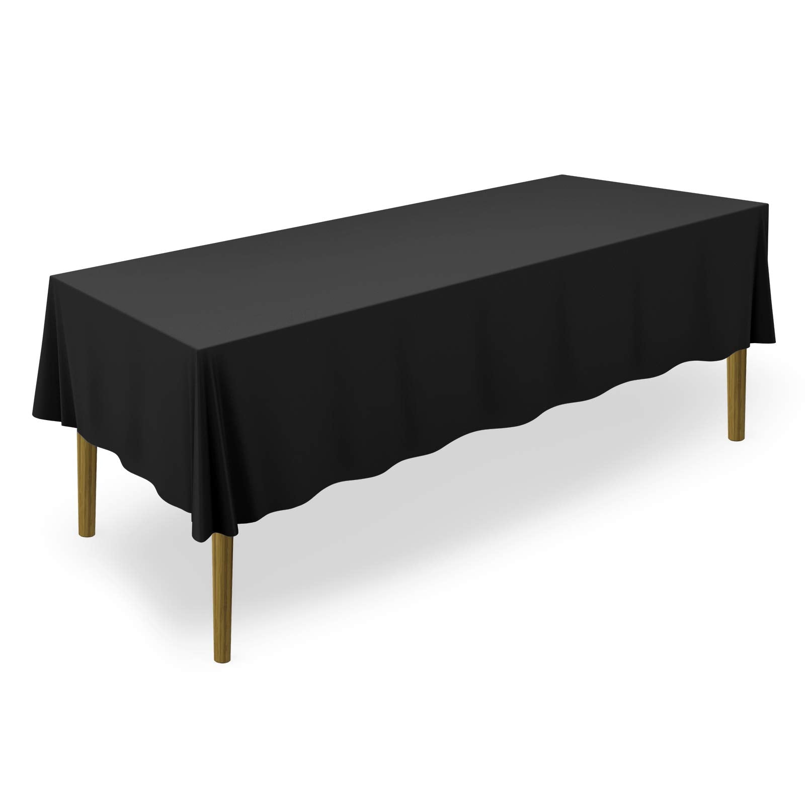 Lann'S Linens - 70 X 120 Premium Tablecloth For Wedding/Banquet/Restaurant - Rectangular Polyester Fabric Table Cloth - Blac