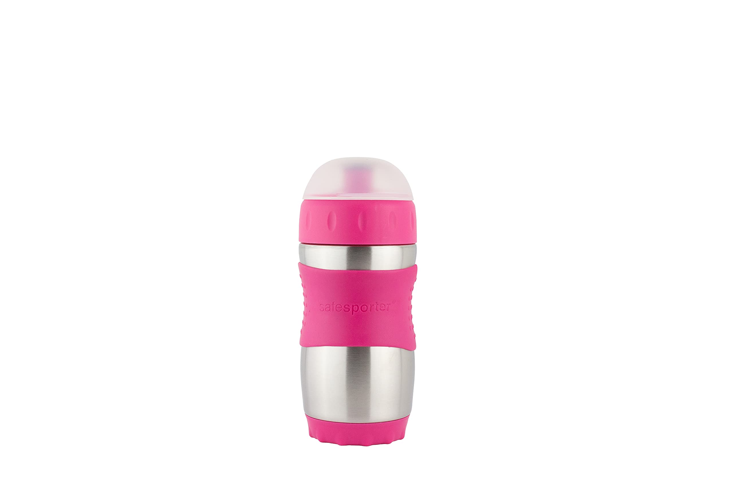 Kid Basix Safe Sporter | Lunch & Sport Stainless Steel Water Bottle | Easy Pull Spout | Mud Cap|Dishwasher Safe |Holds 12 Oz. | 