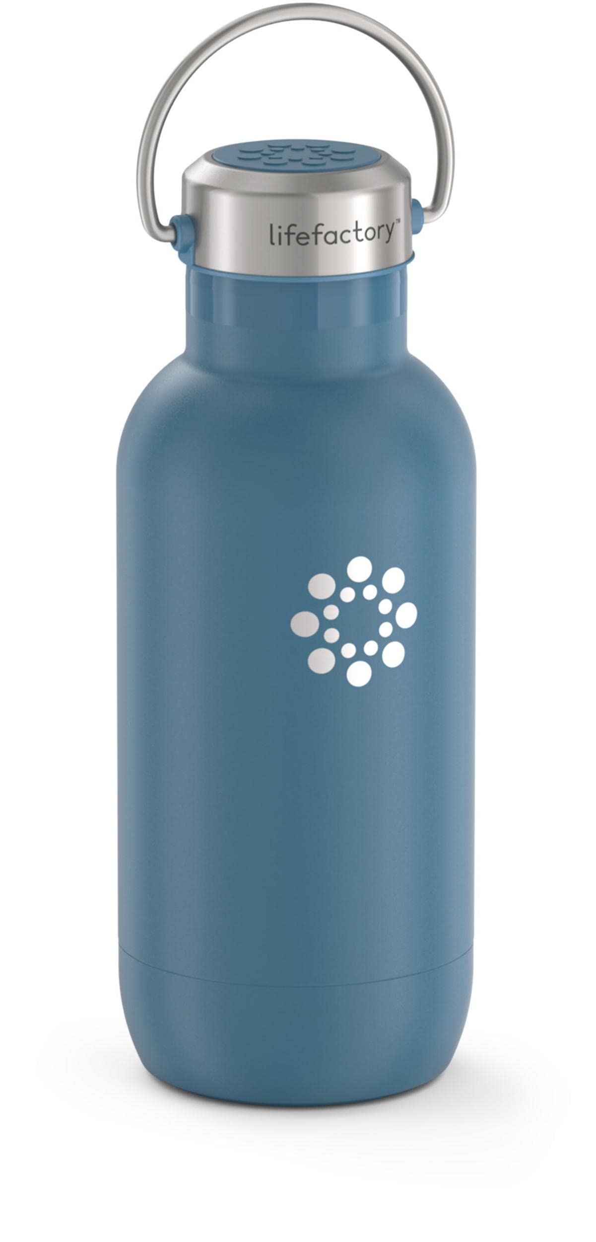 Lifefactory 16-Ounce Stainless Steel Vacuum-Insulated Sport Bottle  Dark Denim