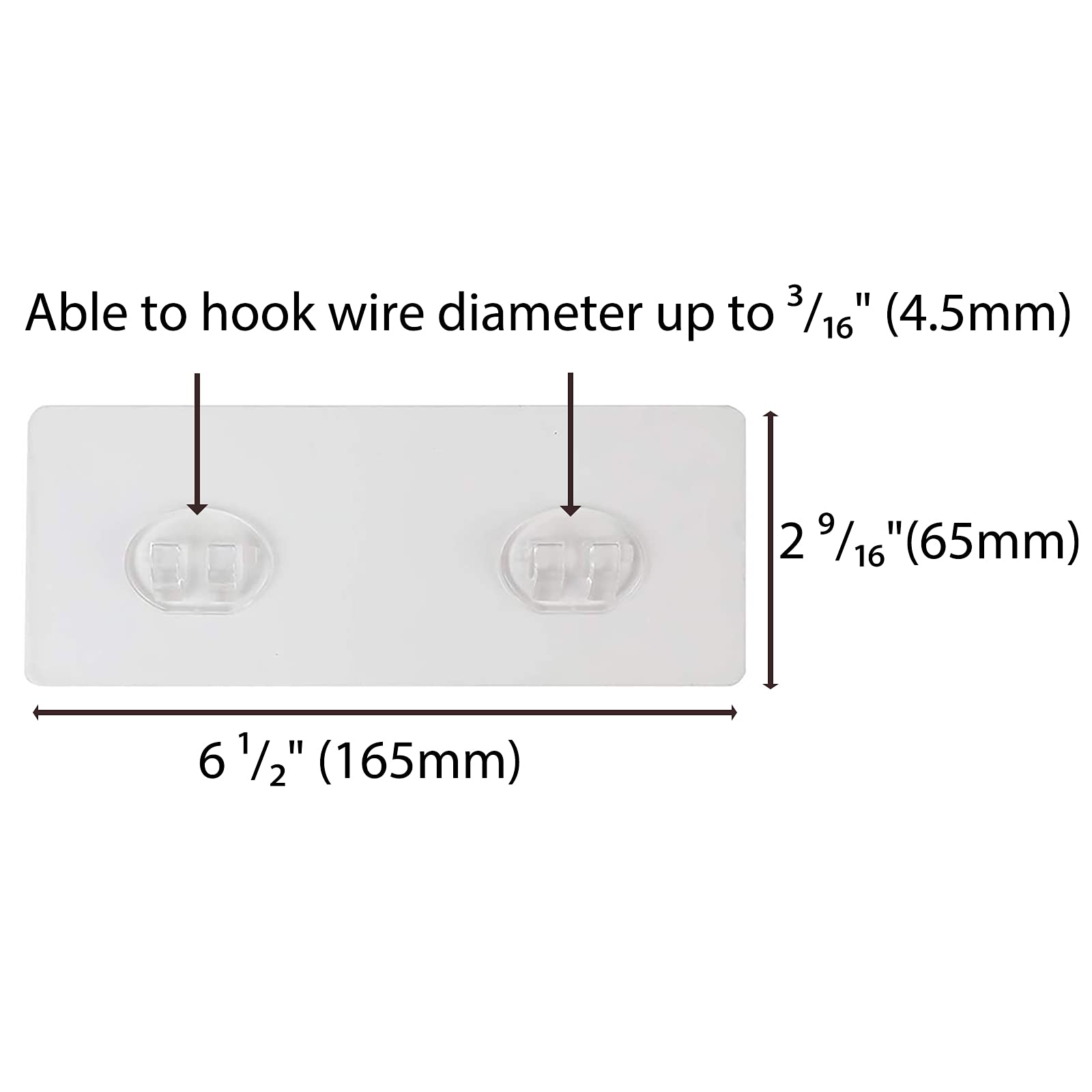 Starich Shower Caddy Adhesive Replacement, Shower Shelf Adhesive, Shower Adhesive Strips, Adhesive Stickers Transparent 2 Hooks
