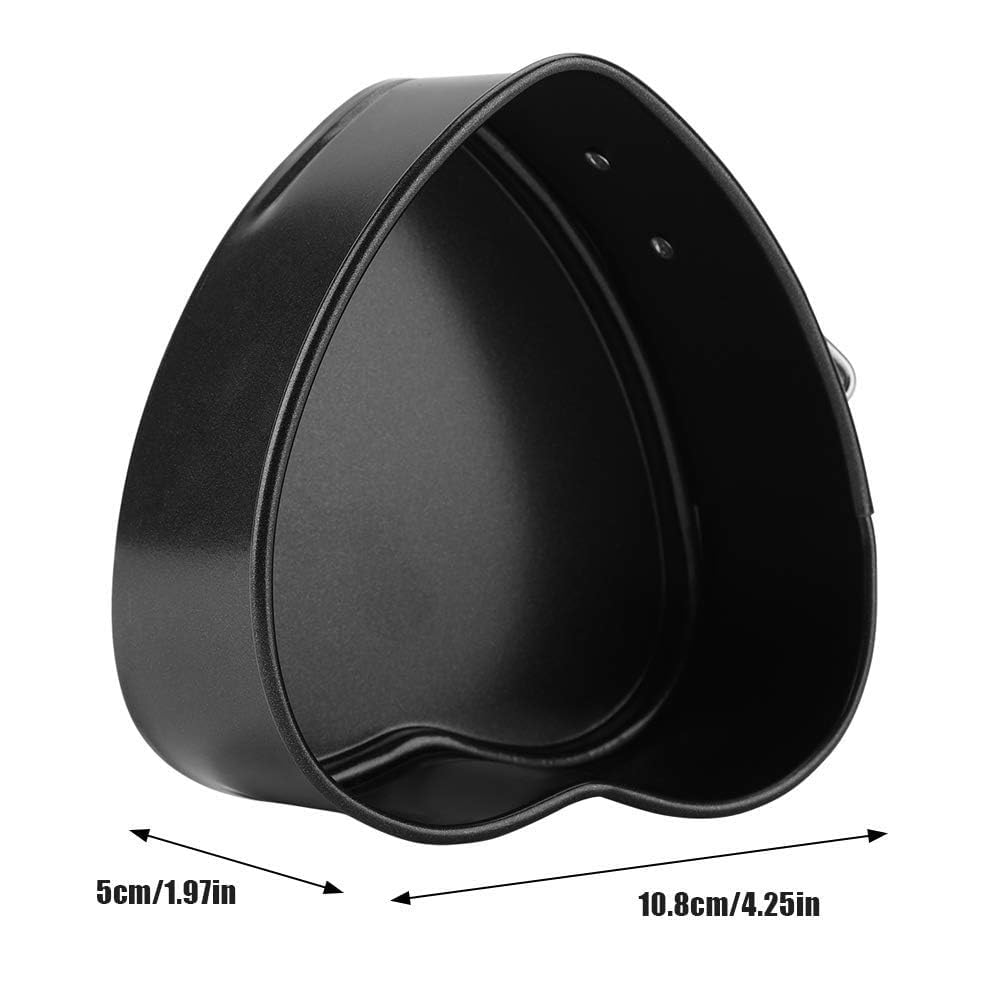 Beufee Cake Mold Heart Shape, 2Pcs Cake Pan Carbon Steel Mini Springform Pans Cake Molds For Baking With Removable Base Nonstick