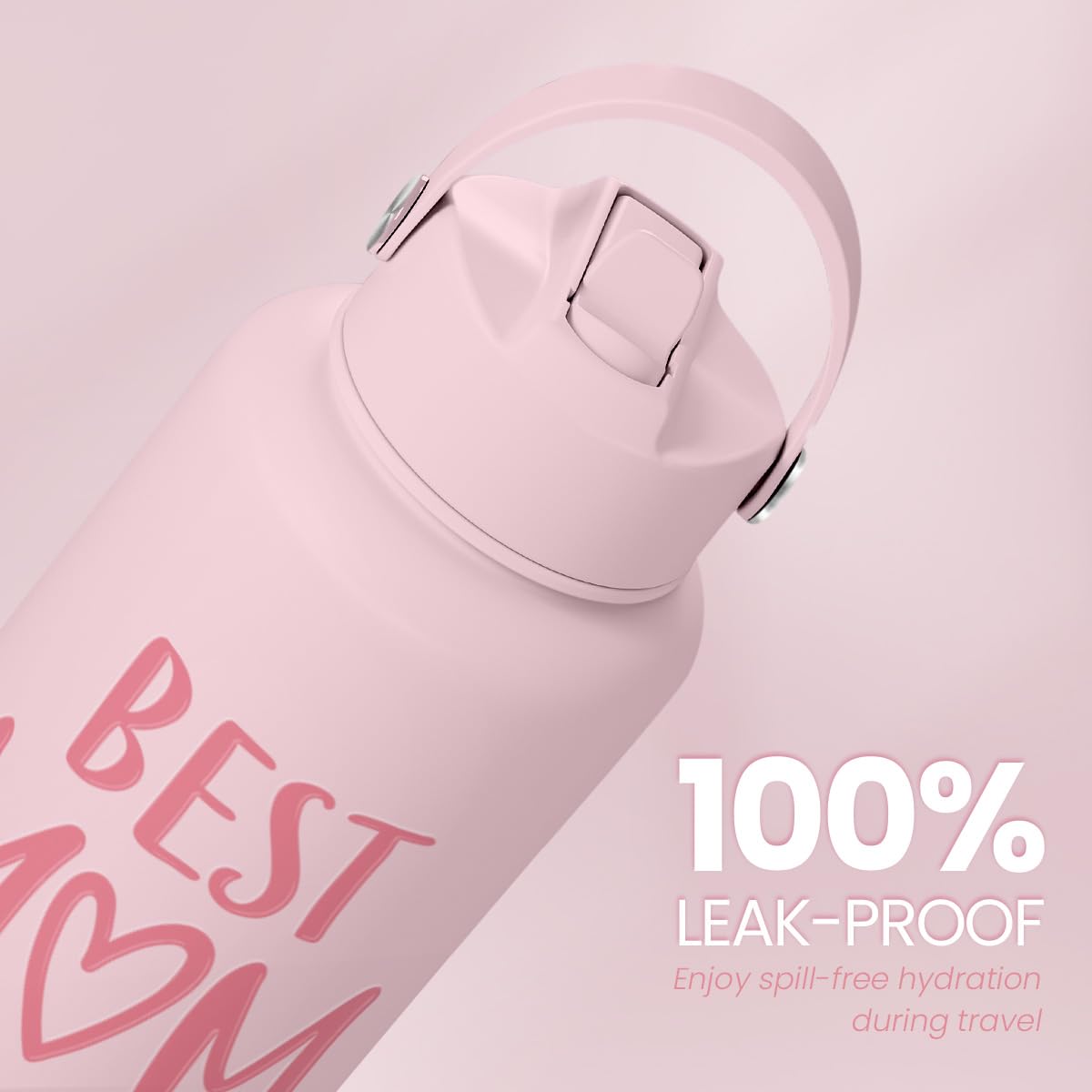Mom Water Bottle, Best Mom Ever Bottles 32oz Stainless Steel Insulated with Lid, Gifts for Moms from Daughter Son, Gifts for Mot