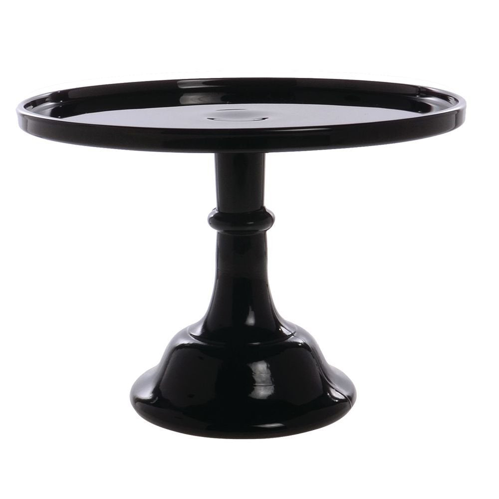 Black Raspberry 12'' Glass Cake Stand - By Mosser Glass