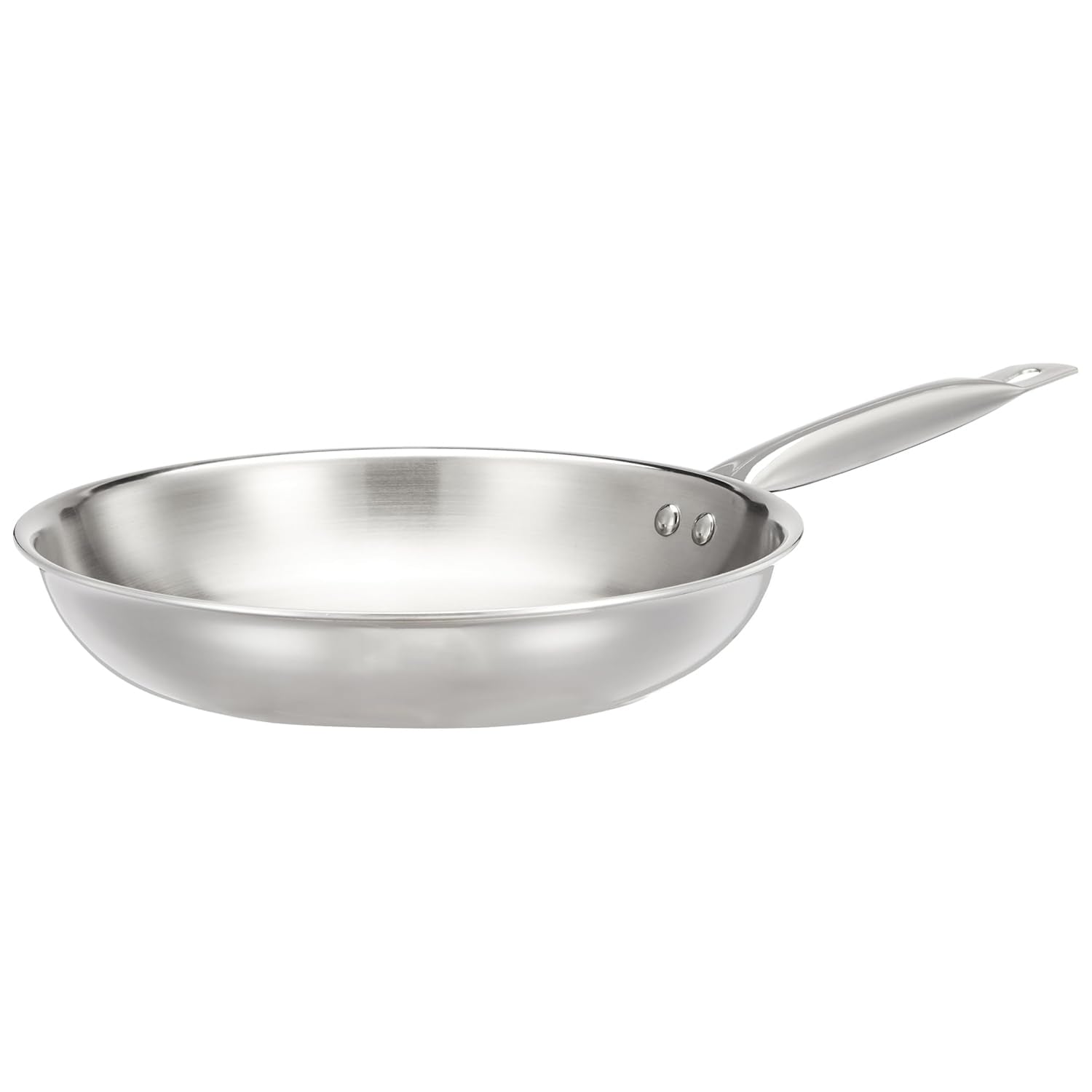 Amazon Brand - Solimo Triply Frying Pan | Induction And Gas Stove Compatible | Three-Layer Durable Construction | Uniform Heatin