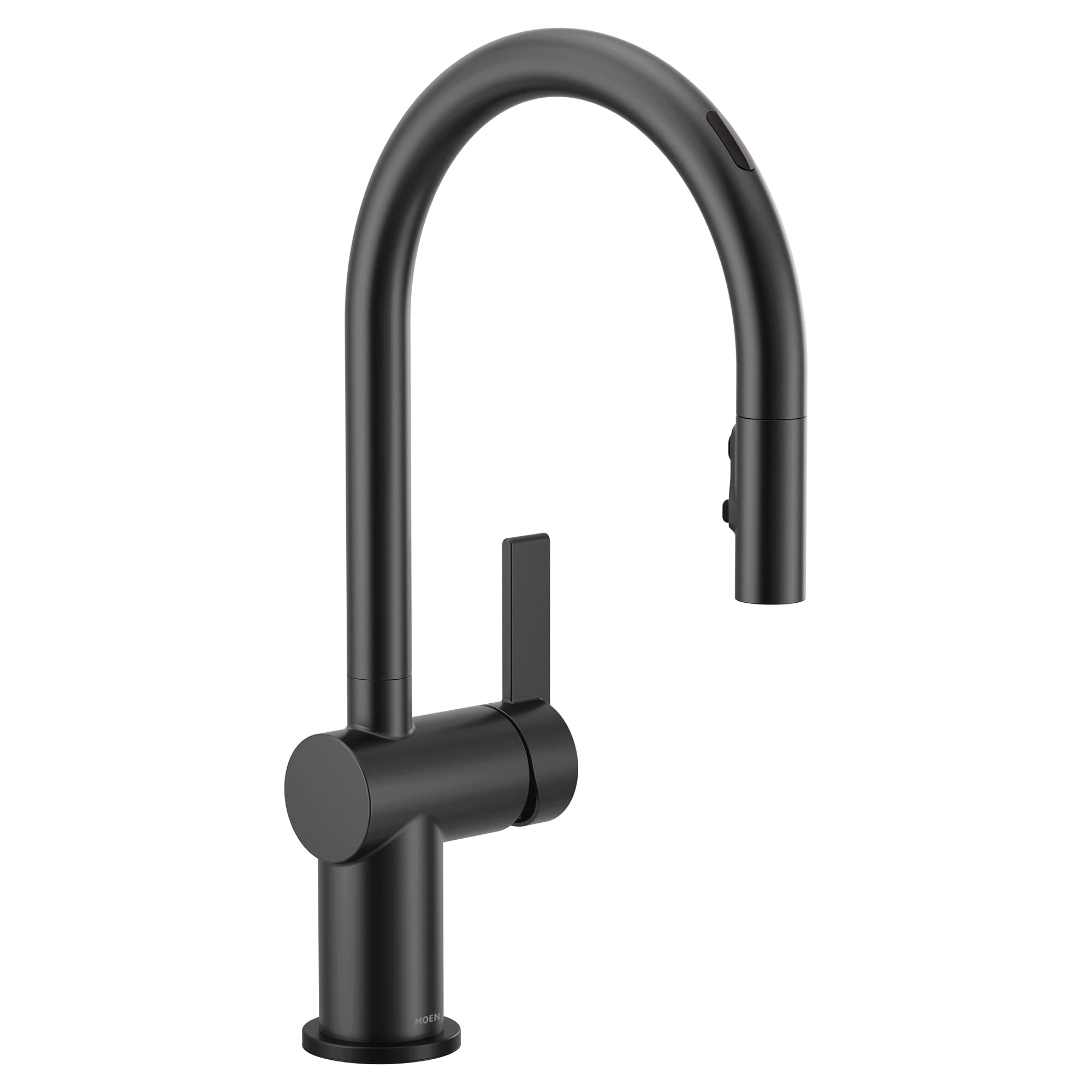 Moen 7622EVBL CIA Smart Touchless Pull Down Sprayer Kitchen Faucet with Voice Control and Power Boost, Matte Black