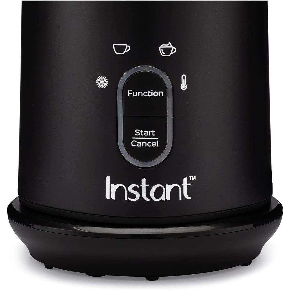 Instant Pot Milk Frother, 4-in-1 Electric Steamer, 10oz, Black, Model 140-6001-01, Automatic Hot & Cold Foam Maker for Lattes & Capp