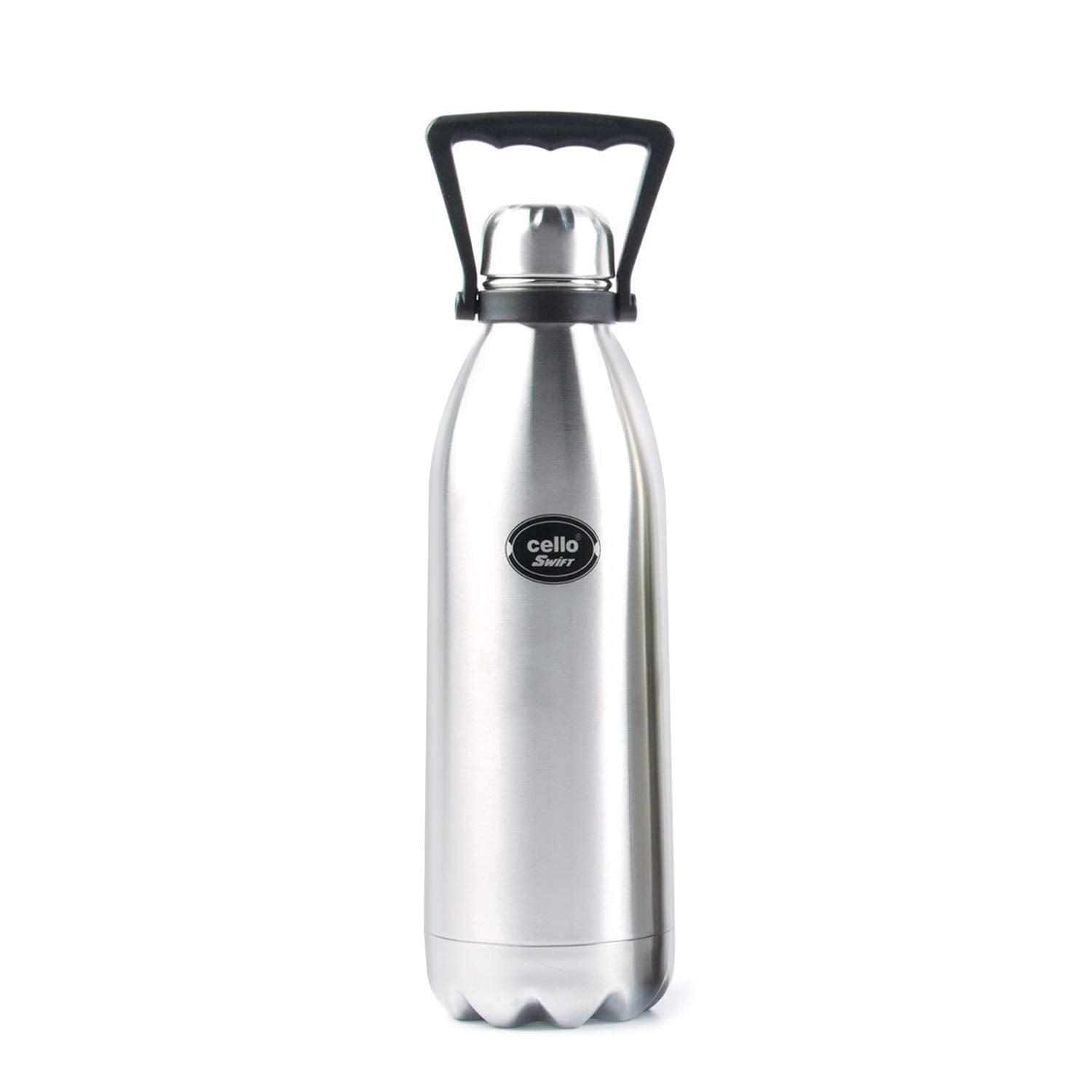 Cello Swift Thermosteel Water Bottle 1500Ml, Silver | 24 Hours Hot & Cold | Rust & Leak Proof | Ideal For Office, Gym, Home, Kit