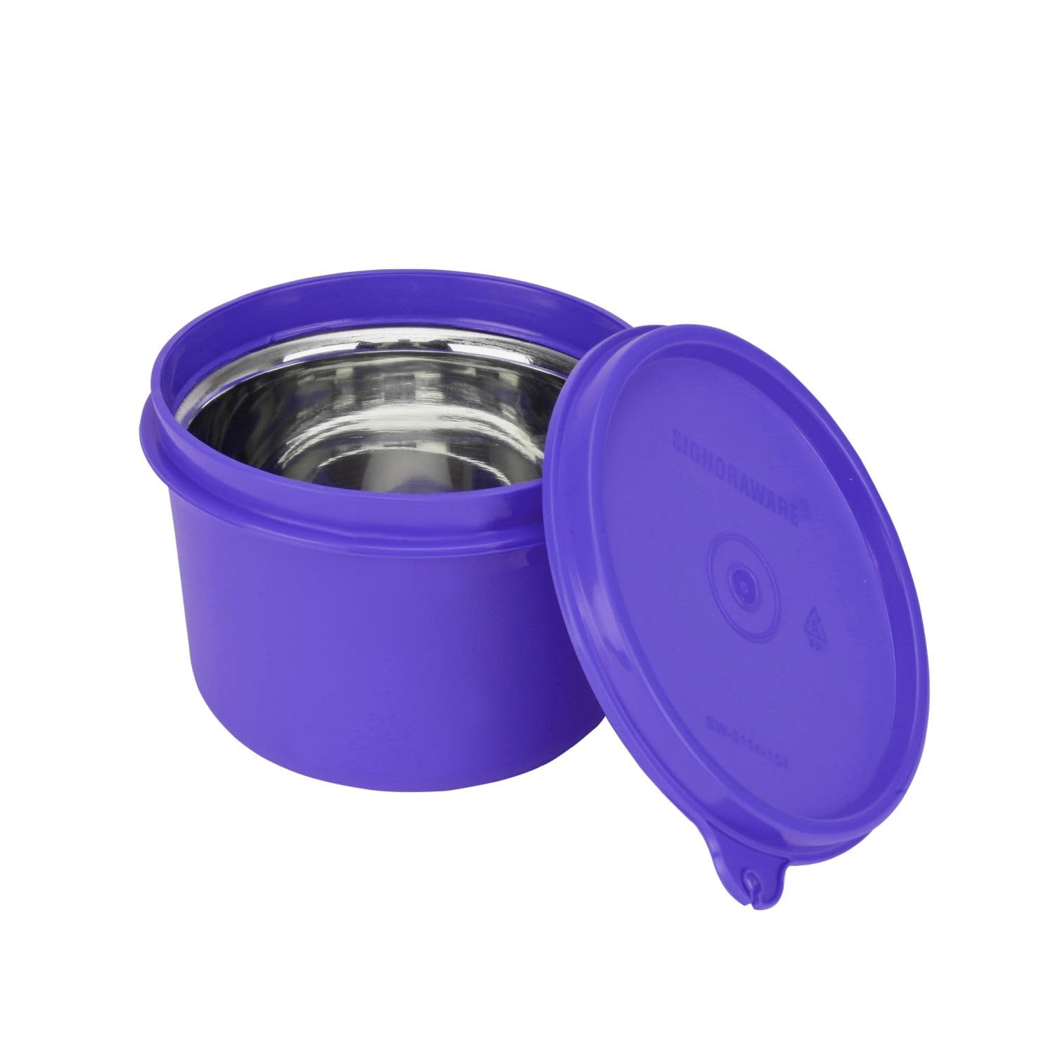 Signoraware Executive Microsafe Steel 500Ml Container, Set Of 1, Violet