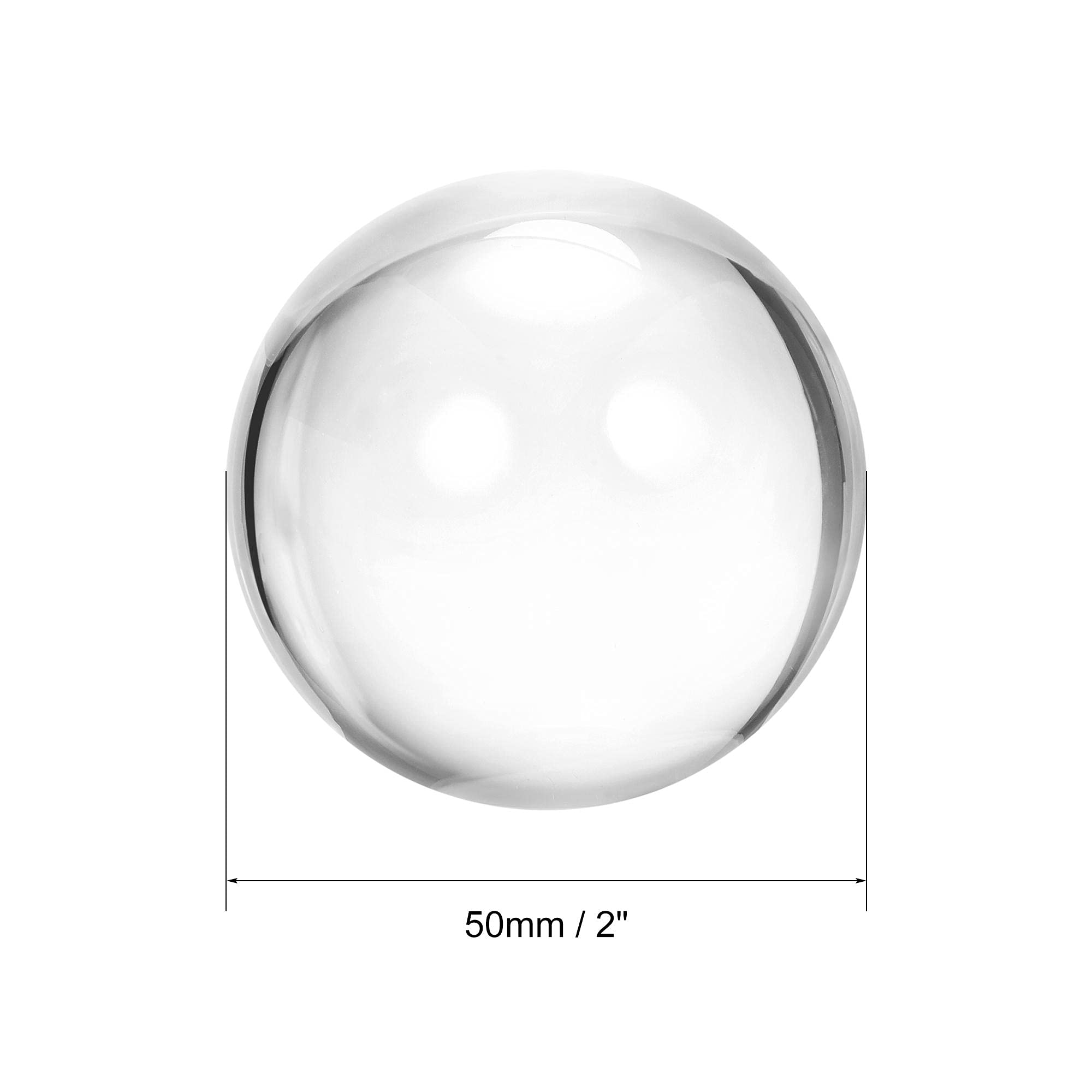 uxcell Acrylic Clear Contact Juggling Ball 2 Inch - 50mm with Ball Bag