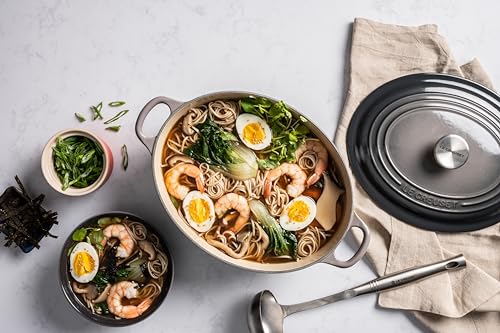 Le Creuset Enameled Cast Iron Signature Oval Dutch Oven, 15.5 Qt., Oyster