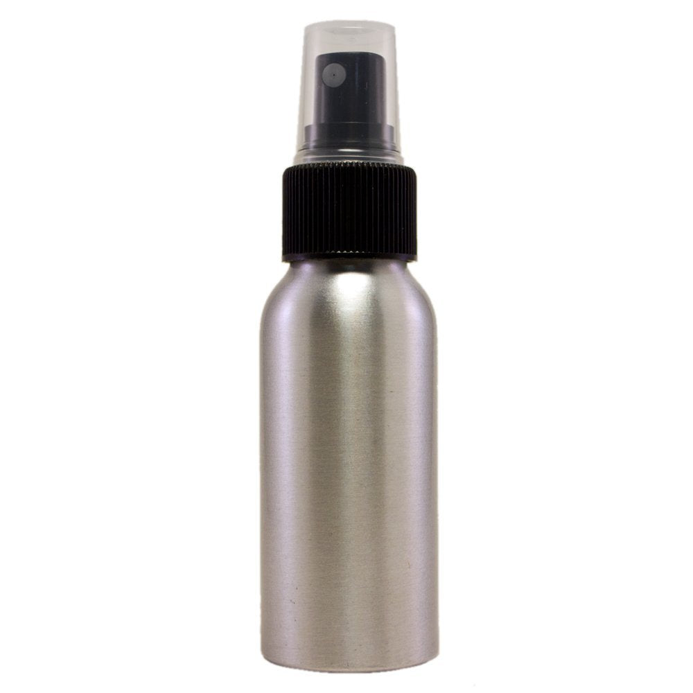 Greenhealth 2 Oz - Aluminum Refillable Travel Spray Bottle W/Black Sprayer (Pack Of 2)