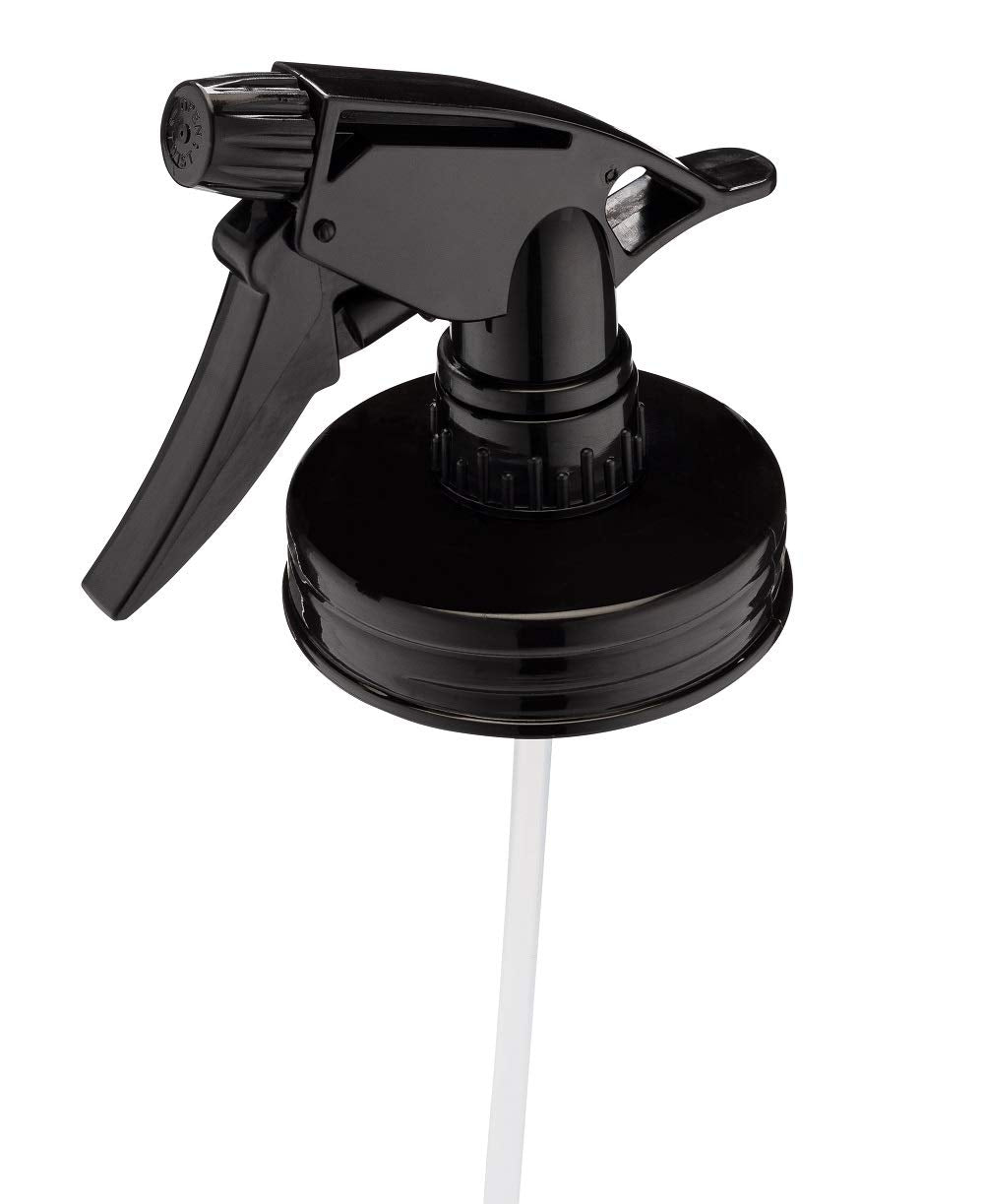 Jarmazing Products Mason Jar Sprayer Lids - Black - 1 Pack - With Powerful Sprayers - Fits All Regular Mouth Jars
