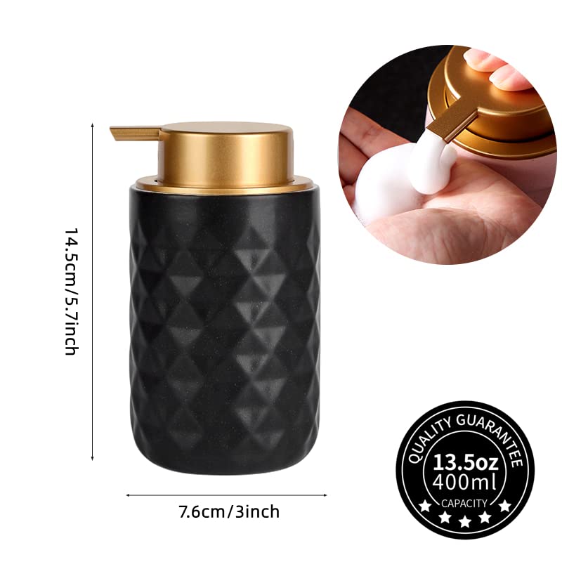 Lala Dolce Foam Dispenser - Hand Pump Dispenser Foaming Soap Dispenser Ceramic Dish Liquid Dispenser For Kitchen Bathroom Hand W