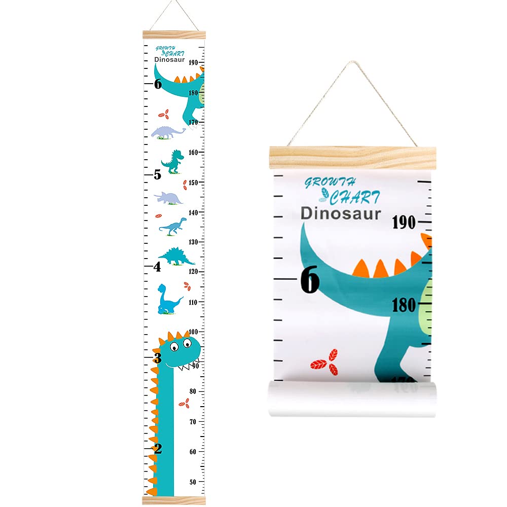 Outivity Growth Chart For Kids, Height Chart For Kids/Boys/Girls/Baby, Canvas & Wooden, Removable Growth Height Chart, Wall Room