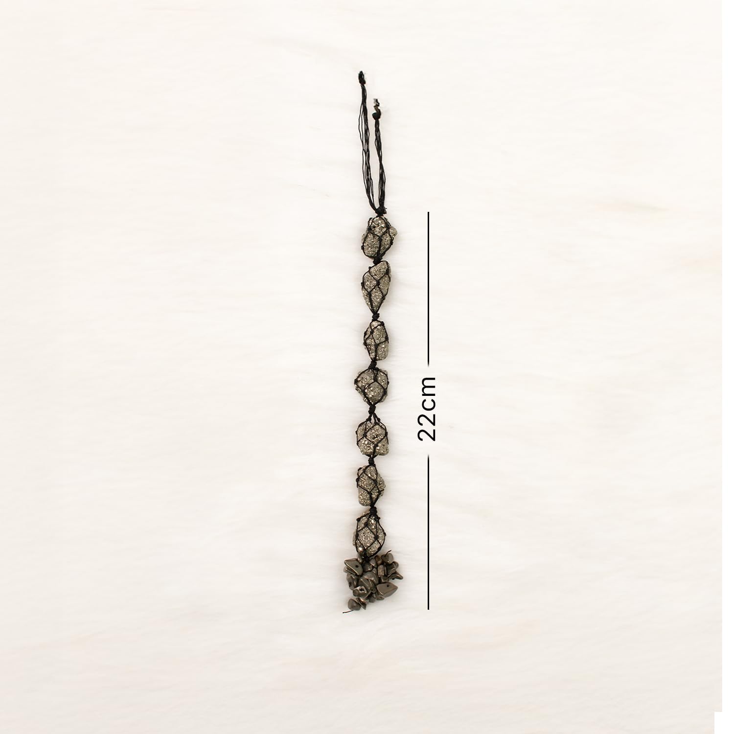 Astrotalk Pyrite Latkan Wall Hanging 22cm | Vastu Wall Decor Item with Natural Pyrite Stone | for Wealth, Protection & Positive Energy | Home Decor for Living Room, Bedroom & Mandir