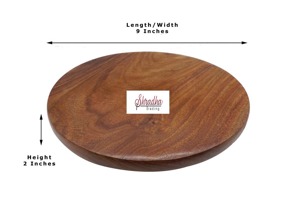 Shradha Trading Wooden Rolling Circular Board, Wooden Chakla, Wooden Rolling Board,Chapati Maker