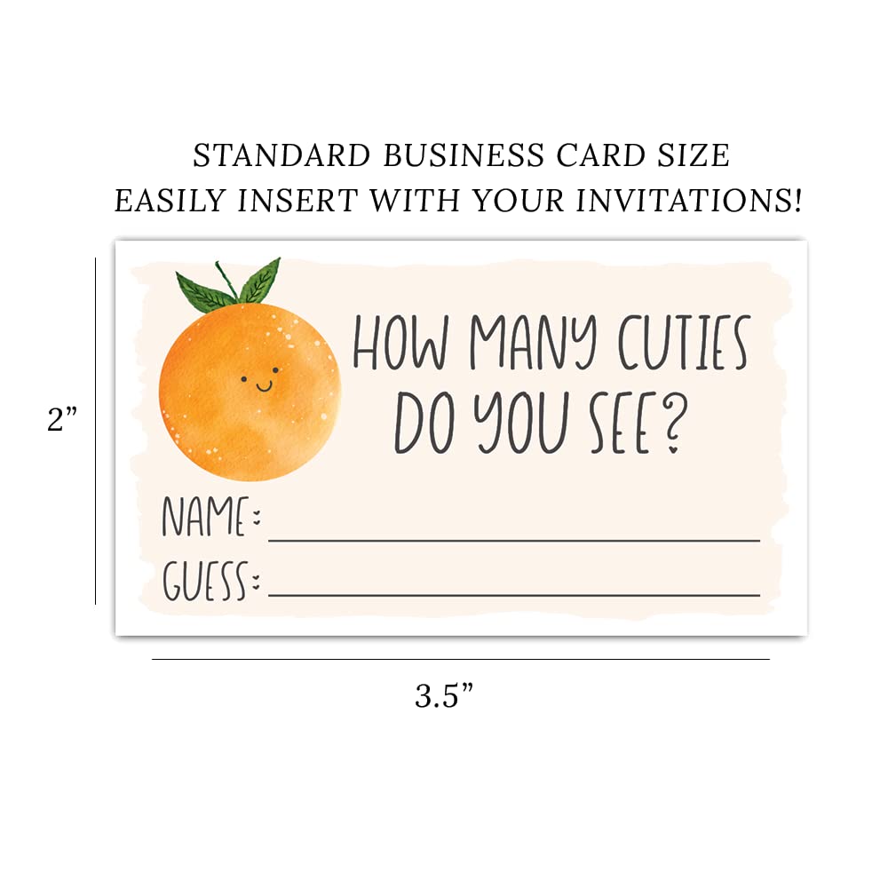 M&H Invites 50 Little Cutie Guess How Many Cuties Cards - Baby Shower Game