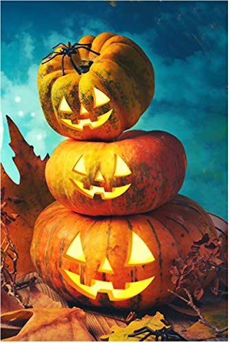 Halloween Jack-O-Lanterns Fall House Flag - 12'' X 18'', Double Sided, Carved Pumpkins, Garden Flag, Fall Decorations, Rustic, A