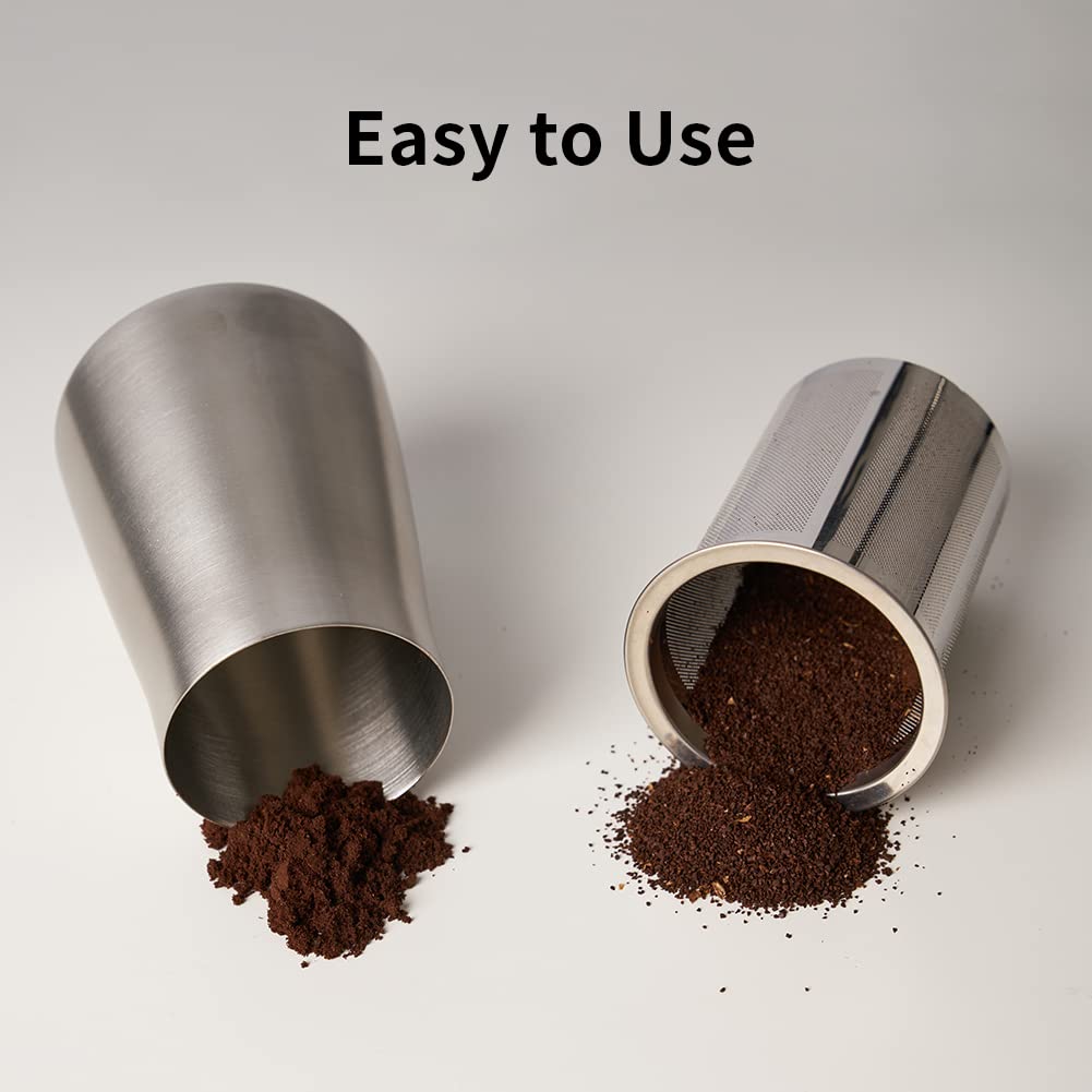 Watchget Coffee Sifter - Fine Mesh 250M Stainless Steel Coffee Powder Sieve - Non-Slip Base, Silver