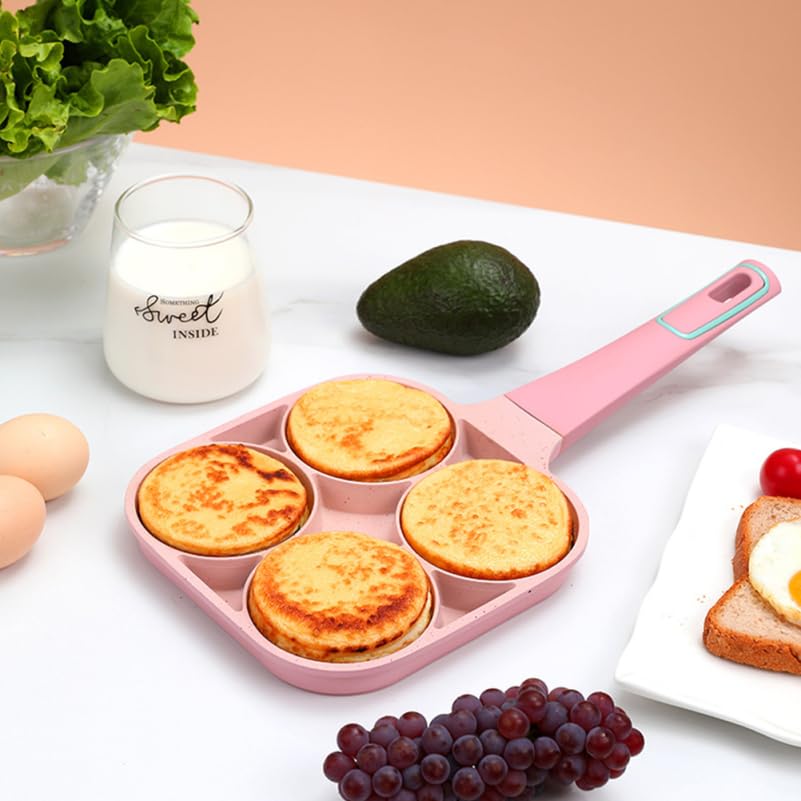 Cabilock Egg Frying Pan NonStick Frying Pan for Breakfast Cooking Groove Design Keeps Food in Place Smooth Edges WearResistant