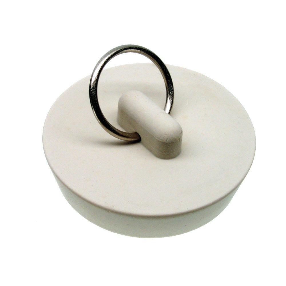 Danco Drain-Protecing, Stain-Proof, Carded Rubber Drain Stopper, White, 1-5/8-Inch, 1-Pack (80228)