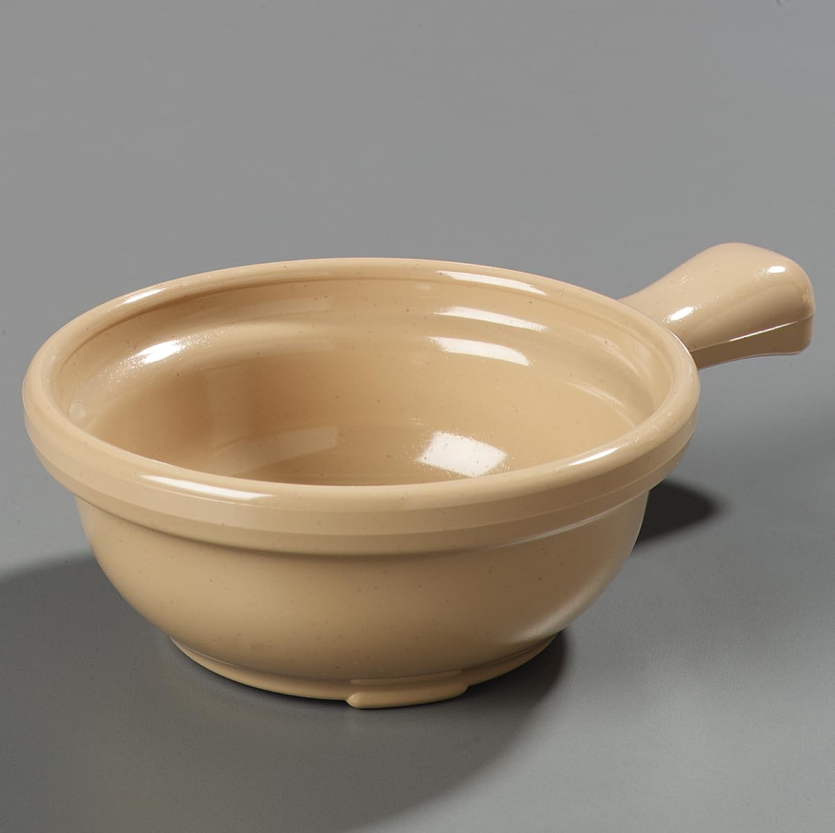 Carlisle FoodService Products Soup Bowl with Handle for Catering, Buffets, Restaurants, San, 8 Ounces, Stone, (Pack of 24)
