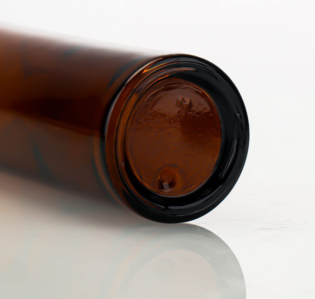 2 Pcs 120Ml 4Oz Amber Glass Travel Bottles Leakproof Pump Bottles Lotion Dispenser Bottle Jar Soap Dispenser Cosmetics Container