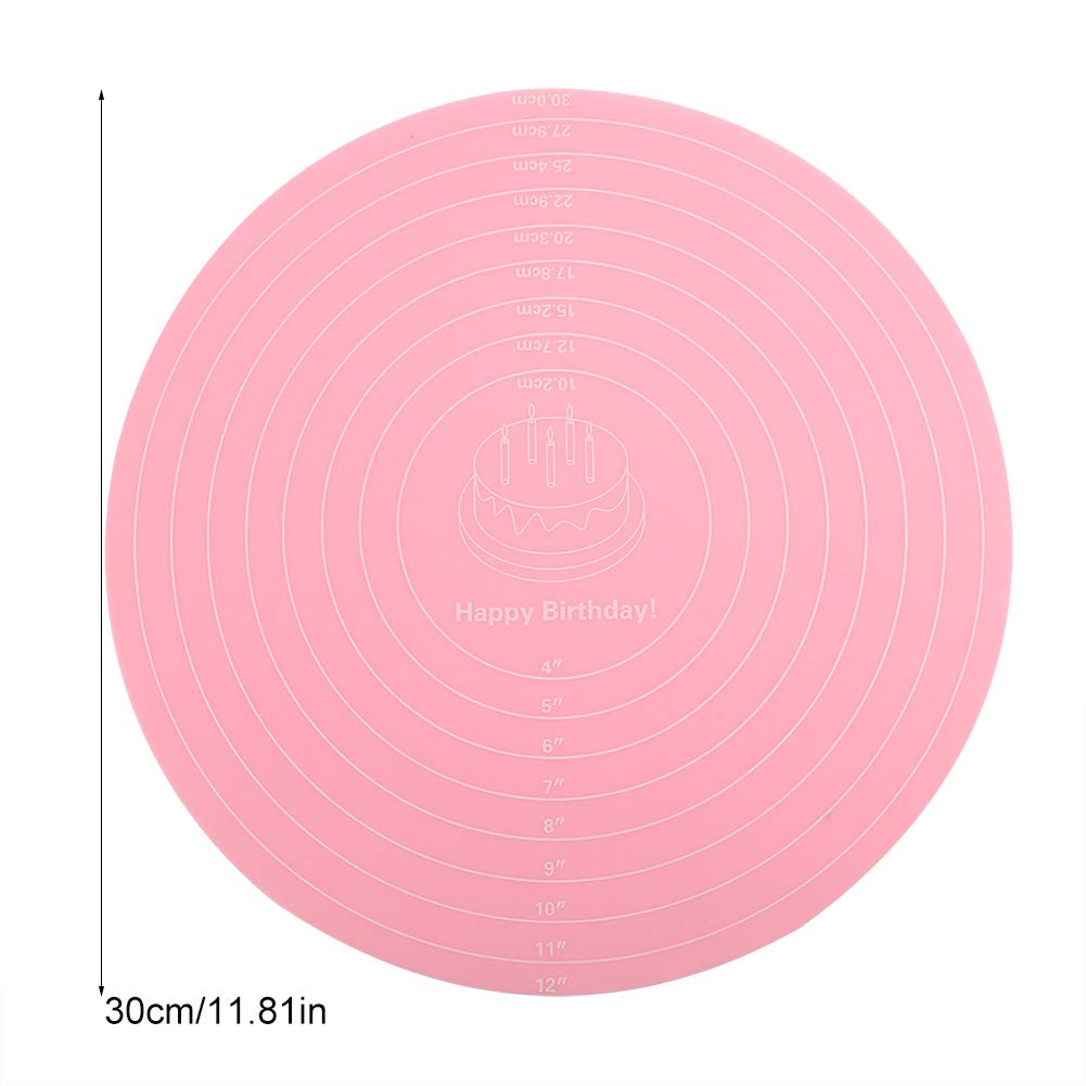 Baking Mat Round Silicone Pastry Mat, Nonslip Sheet Mat With Measurement, Nonstick Dough Rolling Mat Food Grade Silicone Counter