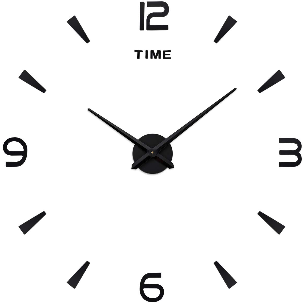 AILILIFE 3D DIY Wall Clock Decor Sticker Mirror Frameless Large DIY Wall Clock Kit for Home Living Room Bedroom Office Decoratio