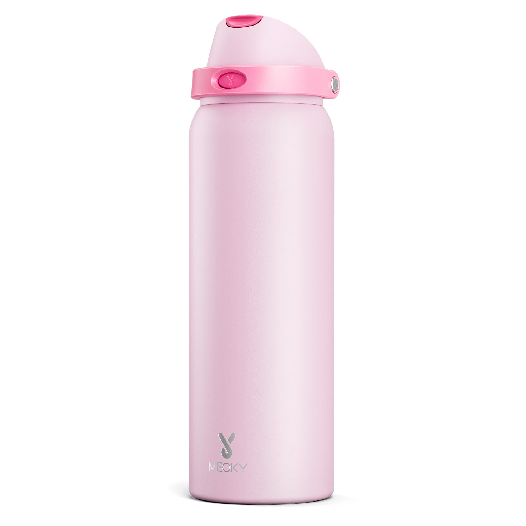 40 oz Insulated Water Bottle for Sports: Meoky Stainless Steel Water Bottle with 2-in-1 Straw and Spout Lid - Leak Proof, Cold f