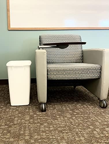 Rubbermaid Small Trash, 9-Gallons, Beige, Plastic Garbage Can/Wastebasket For Kitchen/Bathroom Fits Under-Sink/Desk/Countertop/C