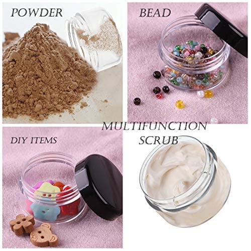 Zejia 5 Gram Sample Containers With Lids, 25Pcs Mini Makeup Containers, Empty Plastic Travel Cosmetic Containers With Labels