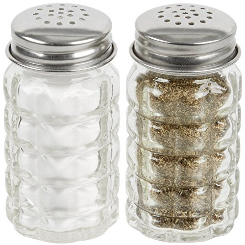 Great Credentials Retro Style Salt And Pepper Shakers With Stainless Tops Set Of 2 (Retro Shakers)