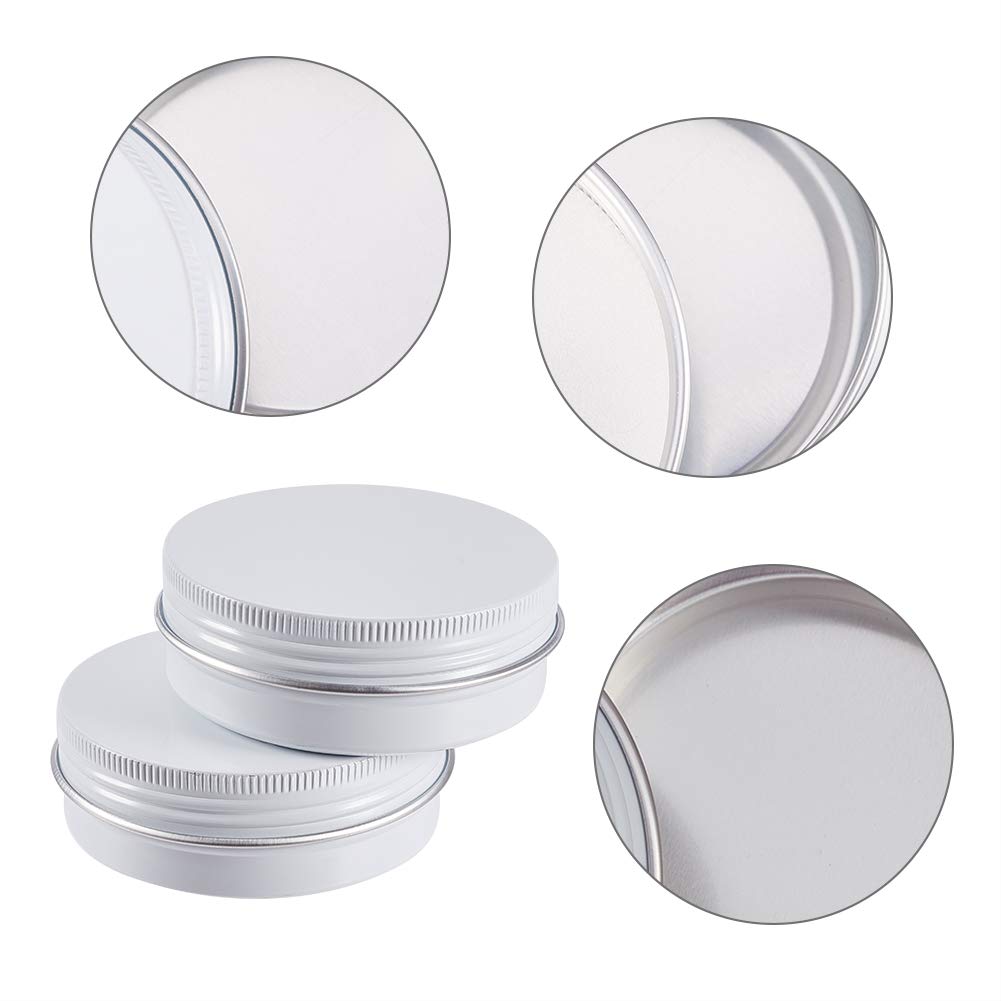 Benecreat 14 Pack 2 Oz Tin Cans Screw Top Round Aluminum Cans Screw Lid Containers - Great For Store Spices, Candies, Tea Or Gif