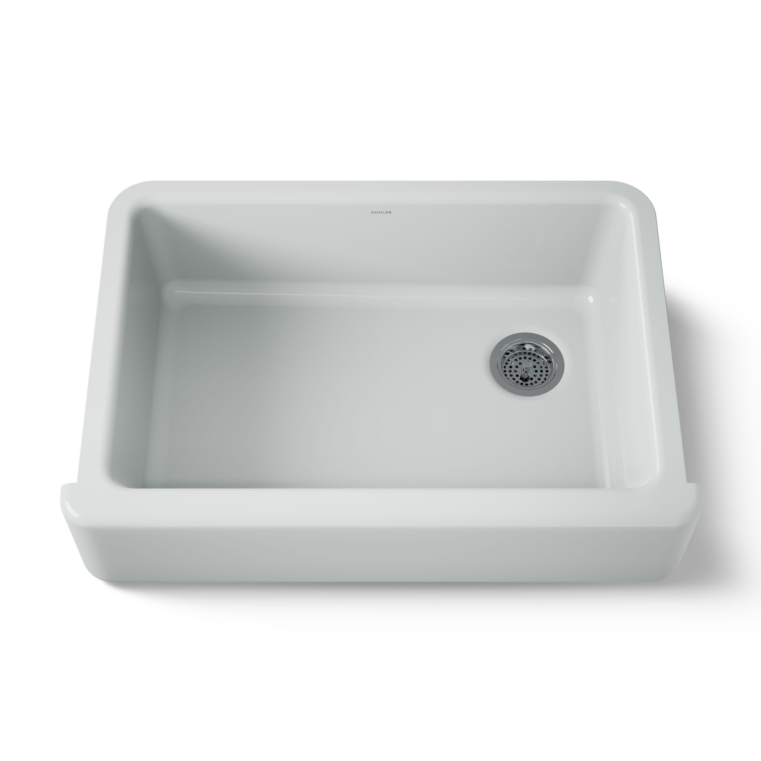 Kohler 5827-95 Whitehaven 32-3/4 Undermount Single-Bowl Farmhouse Kitchen Sink, Ice Grey