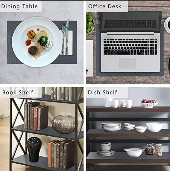 KayJen 50cm x 10m Silver Anti-Slip Mat | Food-Grade EVA Shelf Liner for Fridge, Kitchen, Drawers & Cabinets | Water-Resistant, D