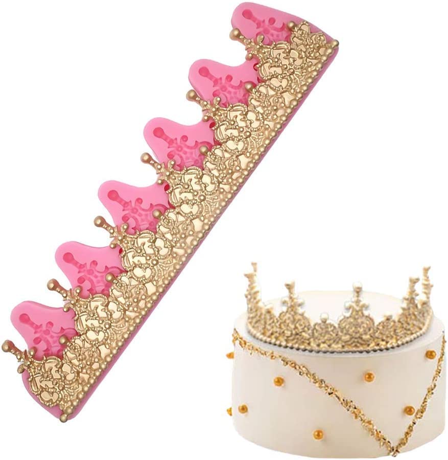 Large Sugarcraft Crown Baroque Style Princess Crown Silicone Molds For Diy Fondant Candy Making Chocolate Mold Desserts Ice Cube