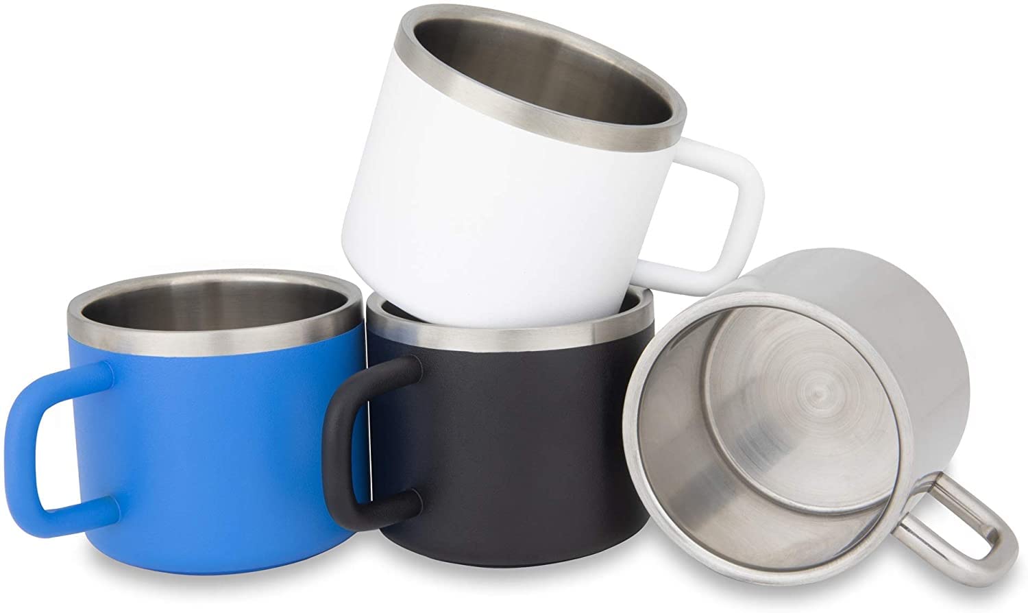 Real Deal Steel ''Little Sipper 3 Oz Insulated Espresso Cups - Premium Double Wall Set Of 4 Demitasse