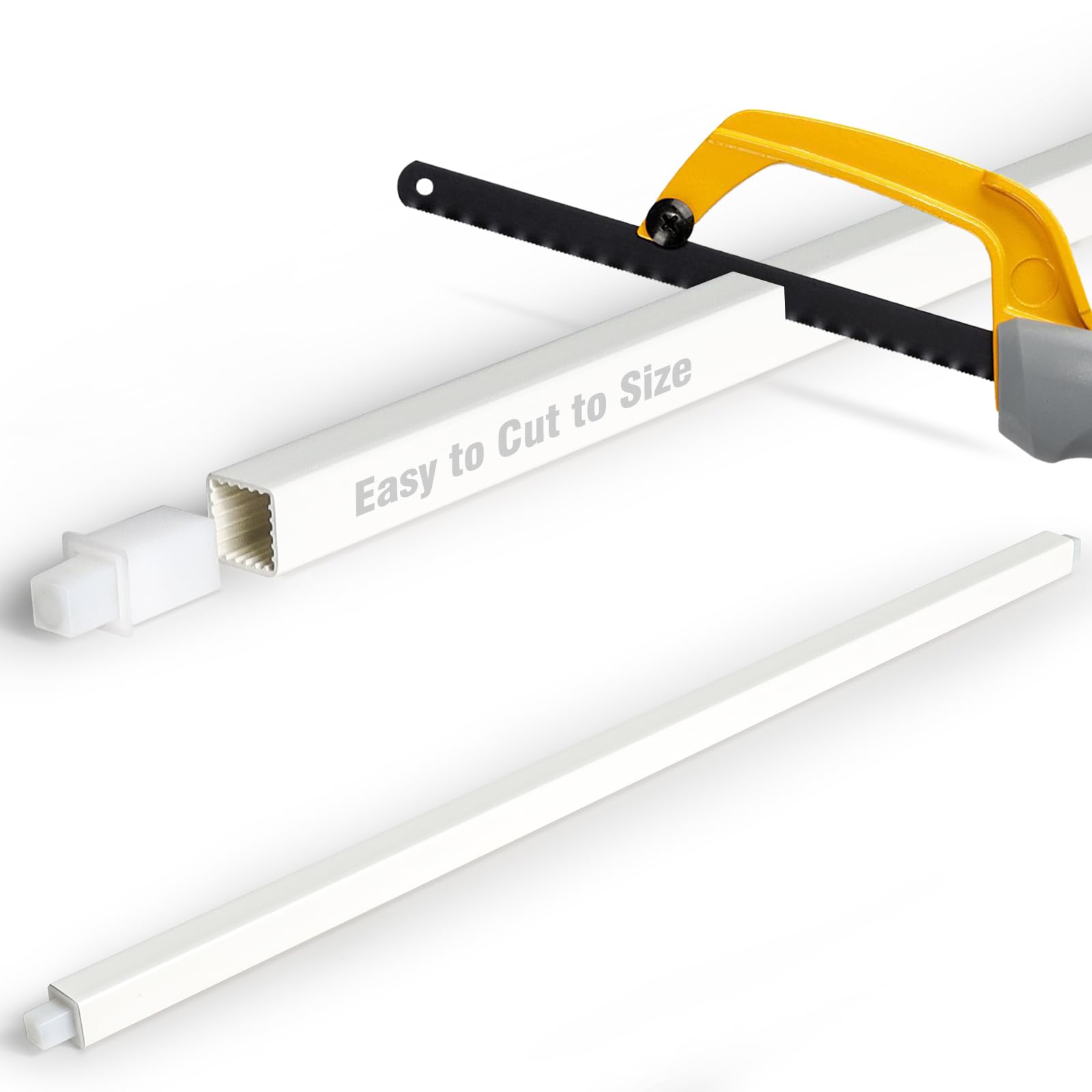 24 Inch Replacement Towel Bar For Ceramic Holder - Cut To Fit Any Size, Spring Loaded Adjustable Plastic Towel Rod For Porcelain