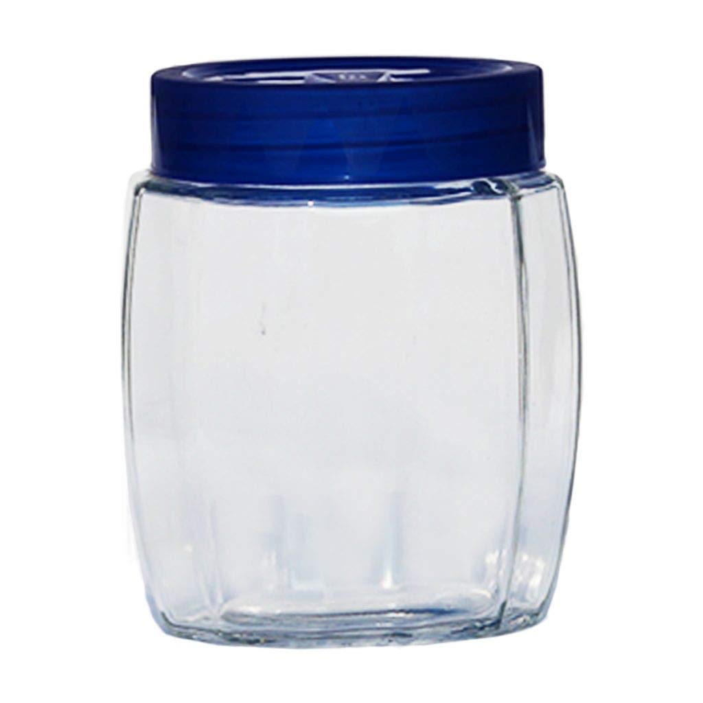 Yera Barrel Pantry Mate With Plastic Lid, 560 Ml, Set Of 4 Pcs | Clear, Durable & Elegant Kitchen Organizer | Multipurpose Airti