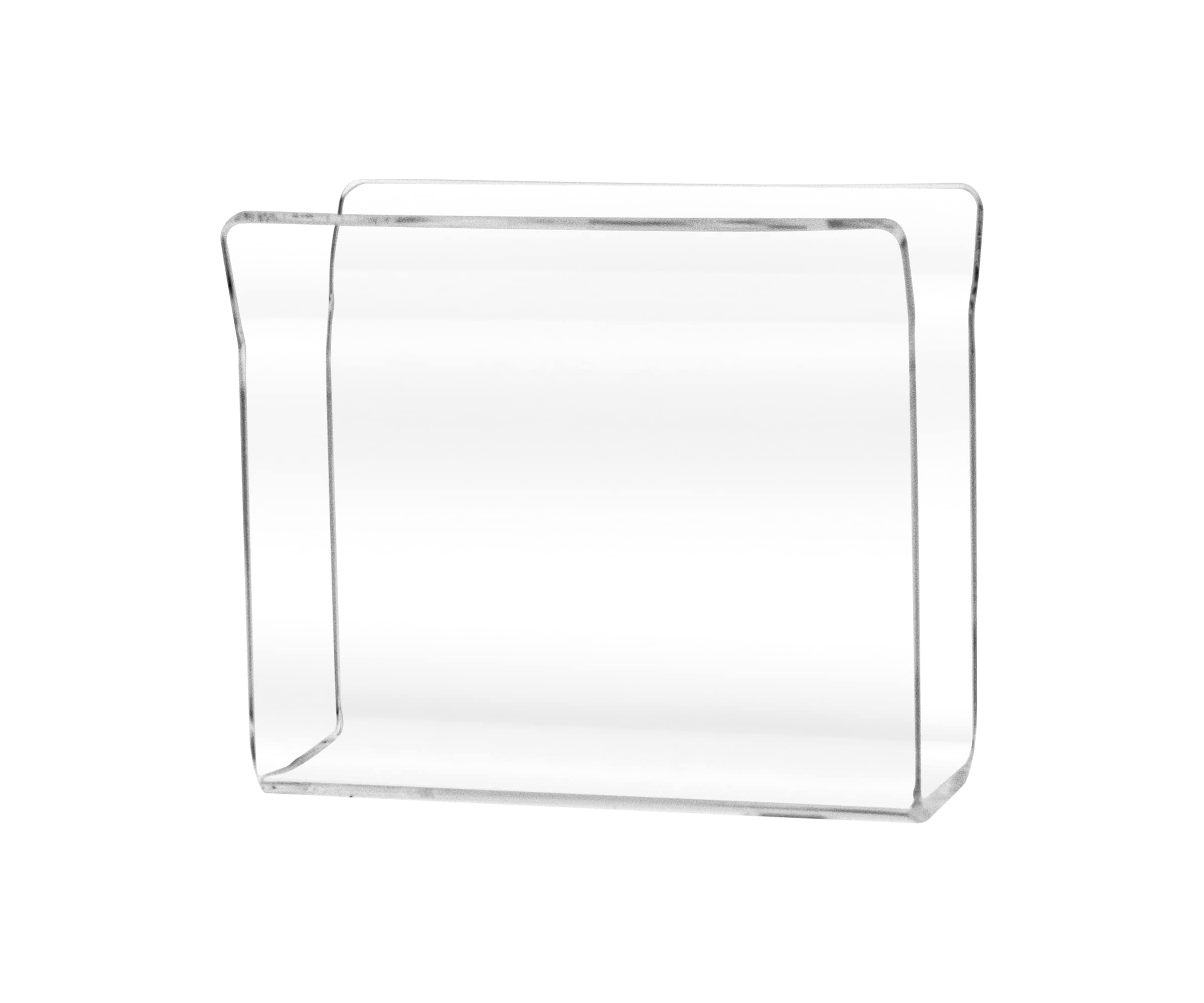 Napkin Holder Clear Acrylic Flared Upright 5'' Table Or Bartop Stand See Through Restaurant Or Kitchen Decor Modern And Durable