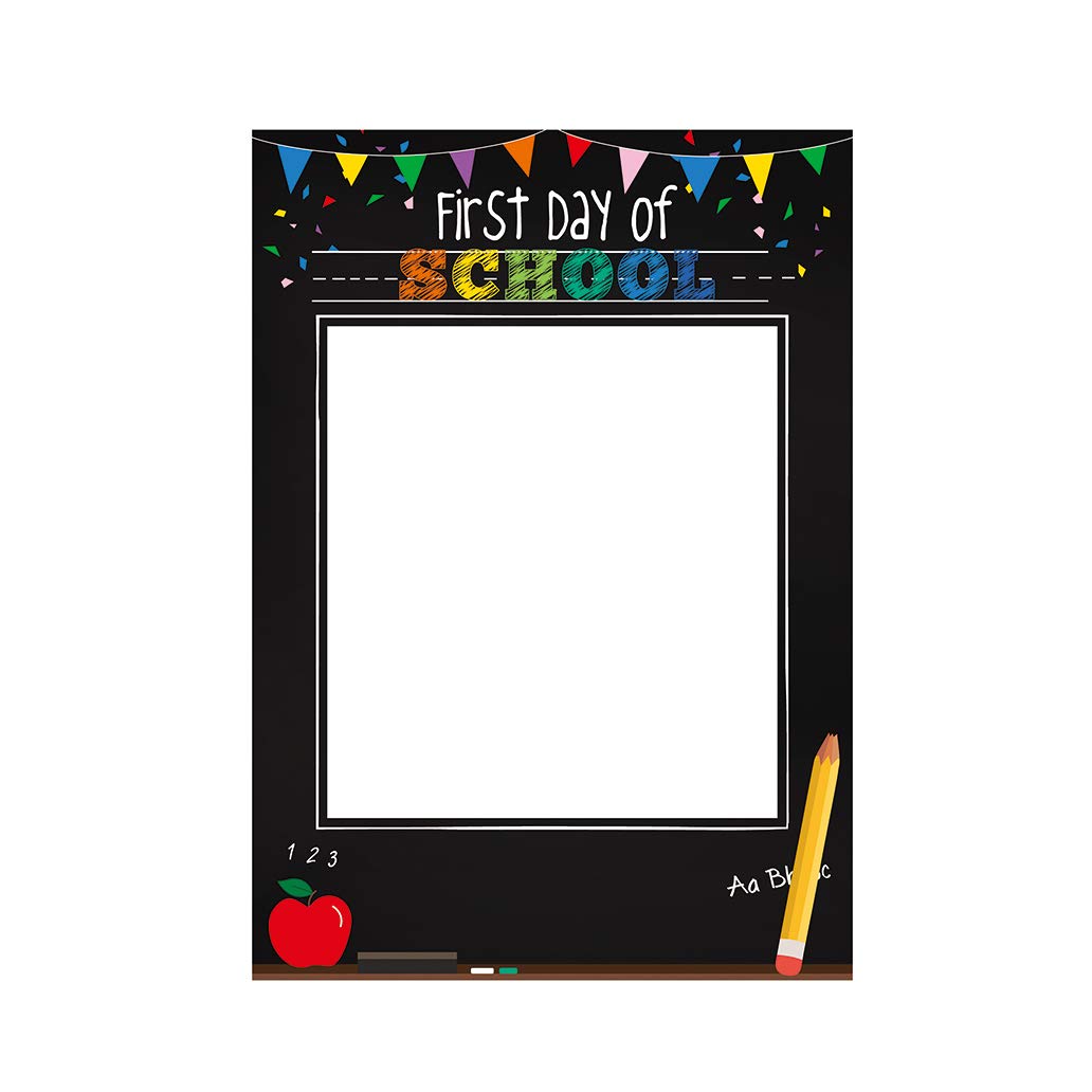 Swyoun Black First Day Of School Back To School Party Photo Booth Selfie Frame
