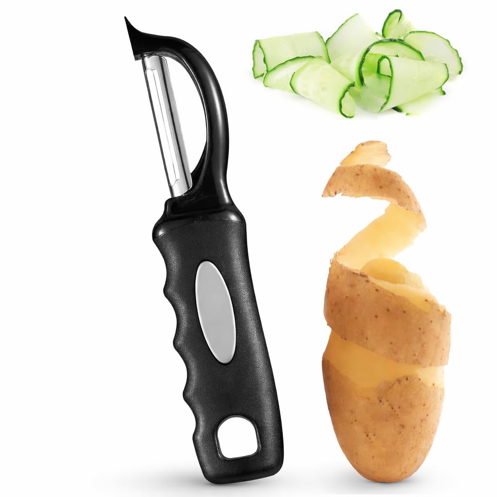New MultiFunctional Vegetable Peeler | Stainless Steel Kitchen Peeler With Ergonomic Wooden Handle For Fruits & Vegetables Pota