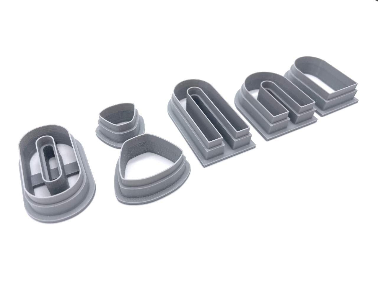 Polymer Clay Cutters For Earrings - The Clayful Co Starter Pack Set Of 6 - Clay Cutters For Polymer Clay Jewelry Earrings Shapes