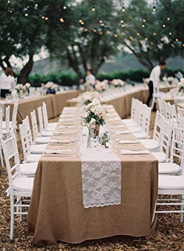Artofabric Natural Burlap Tablecloth 60 Inches X 108 Inches