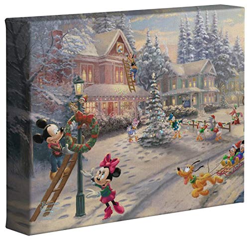 Thomas Kinkade Studios Mickey'S Victorian Christmas 8'' X 10'' Gallery Wrapped Canvas